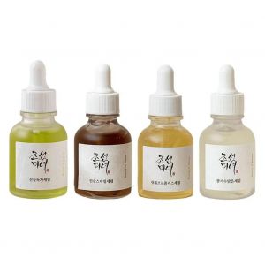 Essence De Mucin D'escargot De Ginseng De Beauté De Riz Coréen, Thé Vert 50%, Artemagne 30%, Panthénol (Vitamine B5) 5%, Pour Divers Types De Peau--4pcs - Neuf
