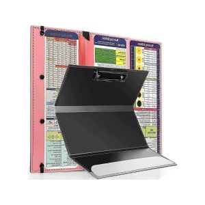 Presse-Papiers D'allaitement Pince D'infirmi&egrave;re Pliable Bloc-Notes De Poche Bloc-Notes Bas Clip Pour Les &Eacute;tudiants Et Les M&eacute;decins (Rose) - Neuf