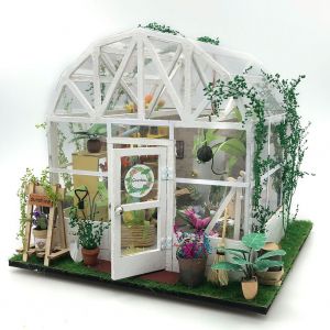 Maison De Poupee En Bois A Monter Soi-Meme, Eclairage Romantique A Fleurs, Jouets Creatifs A Assembler (3001) - Neuf