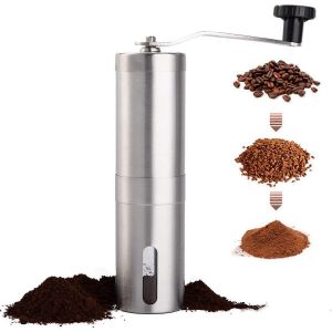 Moulin À Grains De Café Manuel Moulin À Café À Main En Acier Inoxydable Meule En Céramique Pour Aeropress,Café Goutte À Goutte - Neuf