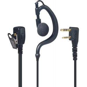 Walkie Talkie Earpiece G-Shape Headset with PTT Mic 2 Pin Connector Compatible with Kenwood UV-5R,UV-82,BF-888S Two Way Radios - Neuf