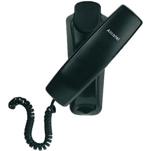 Temporis 10 Pro - T&eacute;l&eacute;phone Fixe Filaire Professionnel - Monobloc - Indicateur Lumineux Pour Appel Entrant - Touche Rappel - Fixation Murale - Noir - Neuf