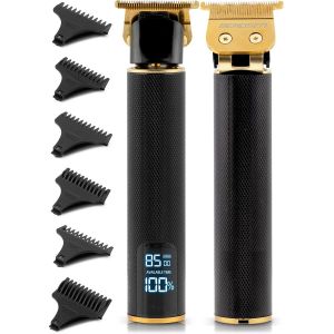 Checarzhn--No1-Tondeuse À Cheveux Professionnelle Pour Homme - Tondeuse À Barbe Électrique - 6 Embouts - 1 À 9 Mm - Noir - Neuf