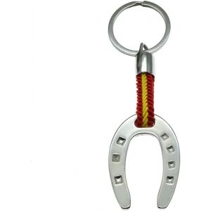 Kal-Porte-Clés Porte-Bonheur Avec Fer À Cheval Et Le Drapeau De L'espagne, Amulette, Cintre Pour Sac. - Neuf
