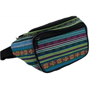 SJZG-Petit Sac Banane Pour Homme Et Femme Sac Banane Latéral De Sport Imperméable Pour Téléphone Portable Sac De Taille Tissu Voyage Running Mariconnière Croisée Festivals Hippie Ethnique Couleurs, B - Neuf