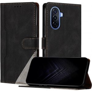 Kal-&Eacute;tui Pour Huawei Nova Y70 / Enjoy 50, Housse En Cuir Pu Avec [Protection Antichoc Tpu] [Fonction Support] [Porte-Cartes ] Antichoc Magn&eacute;tique Coque Pour Huawei Enjoy 50 - Bleu - Neuf