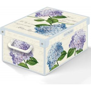 KALANKA-Collection Ortensie Hortensias Boite de Rangement avec Couvercle, Boite en carton, Rangement Vetement, Rangement Chambre, Bureau, Panier de Rangement, Organisateur Tiroir, Boite Cadeau,SMALL - Neuf