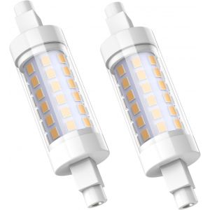Ampoule Led R7s 78mm,8w R7s Led Ampoule Non-Dimmerabile 800lm,Blanc Chaud 3000k,Remplace 80w 100w Ampoules Halogènes,Sans Scintillement,Ac220-240v,2 Paquet - Neuf