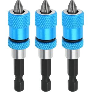 CHECARZHN--NO1-Lot De 3 Embouts Pour Cloison Sèche - Embout De Visseuse Pour Cloison Sèche - Tige Hexagonale De 1/4" - Embout De Vis Pour Visseuse Sans Fil Et Perceuse Manuelle - Neuf