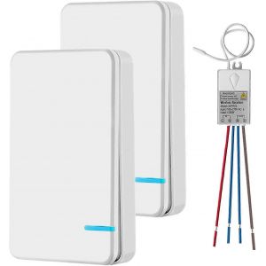Nouveau produit,Mini interrupteur sans fil avec récepteur et affichage LED,marche/arrêt rapide Aucune installation de câble requise - Rf 433 Mhz - Neuf