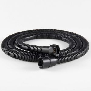 1 pièce 1,5 m tuyau de douche flexible en acier inoxydable raccords en laiton tuyau de pomme de douche anti-torsion tuyau de douche flexible - noir - Neuf
