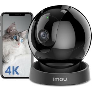 4K (8Mp) Wifi Indoor Surveillance Camera 360° Connected Human/Animal Detection Ai Intelligent Tracking Private Mode Two-Way Audio Alexa Compatible For Baby - Neuf