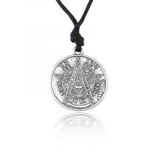 Tétragramme Pentacle Pentagramme Pendentif Collier À Breloques Pour Hommes Wiccan Talisman Pagen Amulette Vintage Bijoux - Neuf