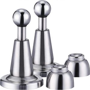 Paquet de 2 supports de porte magn&eacute;tiques &agrave; prise douce But&eacute;es de porte magn&eacute;tiques But&eacute;e de porte murale en acier inoxydable - Neuf