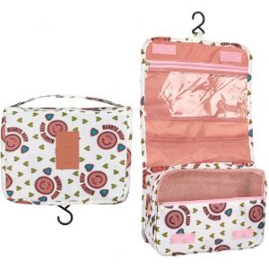 Nzqaf-Pliable Trousse De Toilette Avec Crochet, Upgraded Trousse Maquillage De Voyage, Grande Capacité Etanche Cosmétique Sac Organisateur, Pour Voyage Déplacement Gym Camping - Neuf