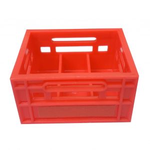Panier à BièRe Miniature En Plastique, ModèLe Maison De PoupéE, BoîTe à BièRe LéGèRe, Mini Caisses à BièRe Artificielles, DéCor De Bar à Domicile Rouge - Neuf