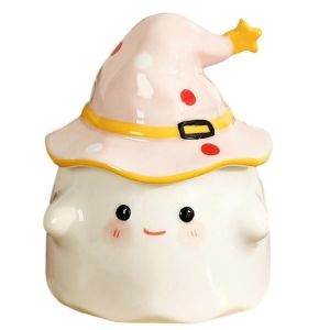 Tasse &Agrave; Caf&eacute; Fant&ocirc;me,Tasse Mignonne Fant&ocirc;me Visage Avec Couvercle De Chapeau De Sorci&egrave;re,Tasse &Agrave; Th&eacute; Halloween,Vacances Halloween Bi - Neuf