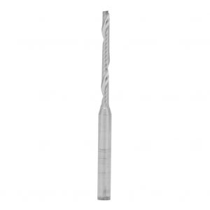 Fraise a queue helicoidale simple a tige de 3,175 mm pour acrylique et ABS (2,5 x 22 x 45 mm) - Neuf