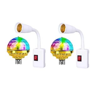 Disco Light pour Noël Lumière disco rotative colorée avec prises E27 Bougie de lumière disco rotative i - Neuf
