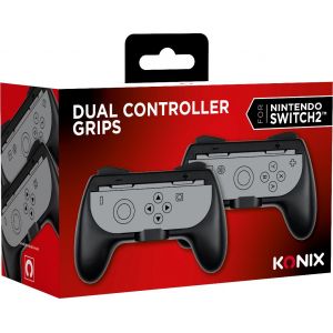 Paire de supports Joy-Con - KONIX - Nintendo Switch 2 - Forme de manette classique - Noir - Neuf