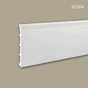 Plinthe Profhome 653805 Planchette Moulure en stuc Moulure décorative design intemporel classique blanc 2 m - Neuf