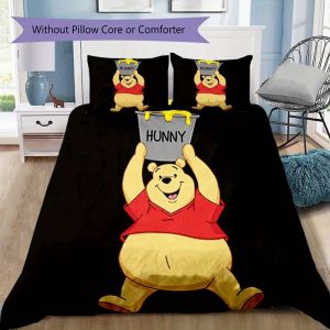 Winnie L'ourson Honey Print Parure De Lit Housse De Couette Taie D'oreiller Decoration De Maison Decoration De Noël Chambre Housse De Couette 1 * Housse De Couette En Duvet + 2 * T - Neuf
