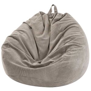 Haut de gamme Doux en Velours côtelé Bean Bag Cover pour le Stockage des Animaux en Peluche ou en Mousse à Mémoire de Jouets (très Grande Taille) (27.56 x 31,5 pouces, à l'Exclusion de - Neuf