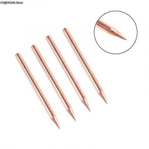 2pcs 18650 Soudeur par points portatif Petite batterie au lithium Point Stylo de soudage Oxyde d'aluminium Cuivre Pointe d'électrode d'aiguille de soudage par points - Neuf