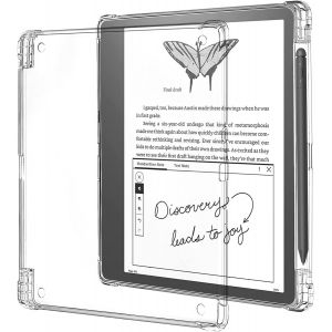 GUOP-Coque Transparente Pour Kindle Scribe 10,2"" (Sortie En 2022),Coque Arrière Fine Et Souple En Tpu Avec Coins Renforcés Et Porte-Stylo Pour Liseuse Kindle Scribe 10,2 - Neuf
