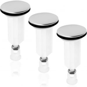 Senior-Bouchon Lavabo, 3 Pièces Bonde Lavabo, Bonde De Lavabo, Joint Solide, Réglable En Hauteur, Adapté Aux Lavabos Et Bidets[L2808] - Neuf