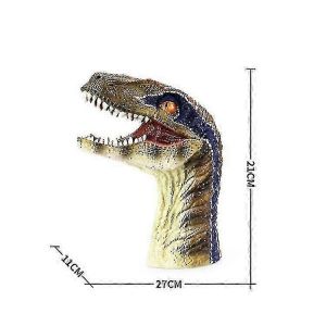 Marionnettes &agrave; main Velociraptor vert &iquest; Gants en caoutchouc souple pour enfants, mod&egrave;les de simulation r&eacute;alistes, jouets amusants pour enfants - Neuf