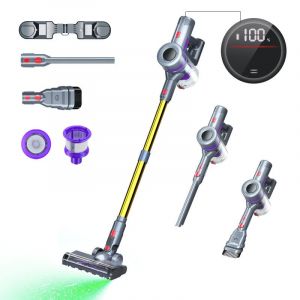 PSVC2001-7P Aspirateur sans fil puissant pour v&eacute;hicules, canap&eacute;s, rideaux et matelas, dot&eacute; de 7 batteries, avec fonction de nettoyage des poils d'animaux de compagnie et d'&eacute;limination des acariens - Neuf