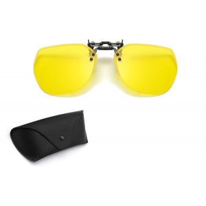 Clip Lunettes Conduite De Nuit Polarisées, Verres Jaunes Anti, Éblouissement, Ultra Léger, Sans Monture Surlunettes Verres Jaunes Pour Nocturne Conduite Homme Femme Voyage Sports Pêche Eyewear - Neuf