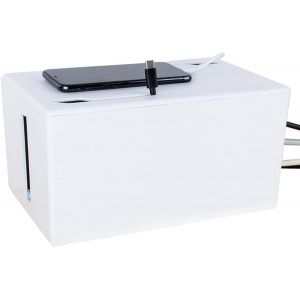 Boîte pour câbles Boîte de Rangement boîte de Gestion des câbles Cache Fils Electriques Cache Multiprise Garder Les Câbles Bien Rangés pour Maison Masquer Le Plomb d'extension (Medium 26 x 16 x14 cm) - Neuf