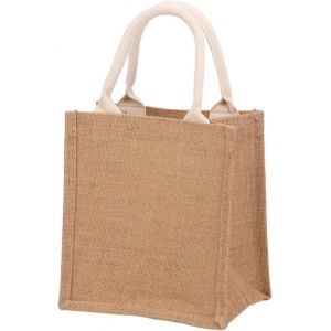 Sjzg-Sac De Jute Naturel, Sac De Jute Naturel Impermiable, Sac D'&eacute;picerie En Jute Portable, Sac &Agrave; Bandouli&egrave;re, Grande Capacit&eacute; R&eacute;tro Sac, Fourre-Tout Toile, Sac &Agrave; Main Femmes Portable - Neuf