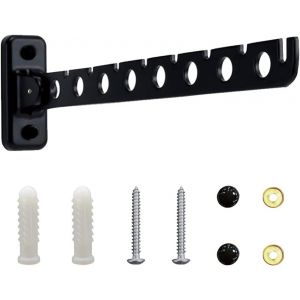 Letnerny-Porte Cintre Mural, Mural Pliable Crochet Cintre, Porte Vêtements En Acier Inoxydable, Rotation 90°Porte Vêtements, Convient Pour Chambre À Coucher, Salle Bain, Balcon, Salon (A) - Neuf