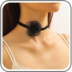 Kal-Collier Gothique Dentelle Fleur Ras Du Cou Collier Ras Du Cou En Velours Noir Collier Ras Du Cou En Velours Collier Ruban Satin Collier Dentelle Velours Collier Chaîne Bijoux Pour Femmes - Neuf