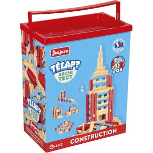 KALWL-Tecap Architect-Jeux De Construction-Baril De Planchettes-120 Pieces-Pour Construire Maisons,Châteaux,Tours,Ponts...Fabriqué En France-8346 - Neuf