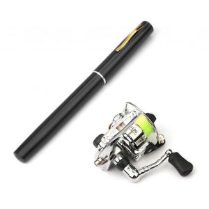Combo Canne À Pêche Style Stylo - Ensemble Canne Et Moulinet Pliables - Neuf
