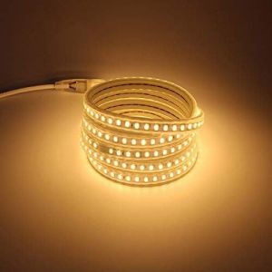 3 Metres 220v Bandeau Led Exterieur Sans Transformateur Ip67 Etanche 5730 120 Led/M Strip, 3m Ruban Led Girlande Eclairage Puissant 3000k (Blanc Chaud. 3m) - Neuf