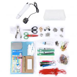 Feuille thermoretractable en plastique, tampon en caoutchouc, pistolet a air chaud, kit d'outils de bricolage faits a la main (#04) - Neuf