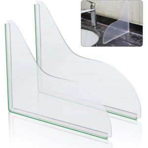 2 Pi&egrave;ces Pare &Eacute;claboussures De Douche, Auto Adh&eacute;sif Pare &Eacute;claboussures D'angle De Baignoire Clair Pare Eau De Douche Emp&ecirc;chant L'eau D'&eacute;clabousser[App8810148] - Neuf
