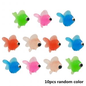 Simulation De Poisson Rouge, Animal Marin, Figurine De Poisson En Caoutchouc Souple, Mini Modèle De Poisson, Jouet Réaliste De La Vie Marine, Poisson Pour Décoration D'aquarium 10 - Neuf
