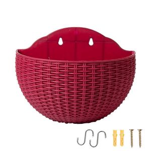 Jardinière Murale Rouge Jardinière Murale Jardinière De Clôture Semi-Circulaire - Neuf