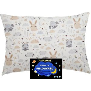 Kalanka-Taie D'oreiller Pour Enfant 40 X 60 Cm - Housse De Coussin En Coton Bio - Taies D'oreiller Pour B&eacute;b&eacute; Et Petit Enfant Pour Poussette - Taie D'oreiller Pour B&eacute;b&eacute; Avec Fermeture Rabat - Neuf