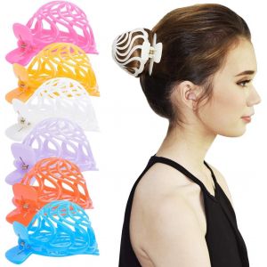 SHIBA-Lot de 6 pinces, accessoire de beauté pour les cheveux, en matière plastique supérieure avec charnière à prise solide pour c[3 - Neuf