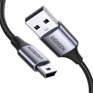 AYU-Câble Mini USB Chargeur Ti 83 Premium Ce Nylon Tressé Coque en Aluminium Compatible avec Appareil Photo GPS Garmin Disque Dur Manette PS3 Calculatrice Hero 4 MP3 (3M) - Neuf