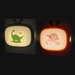 BNHGC-Veilleuse Enfant Prise Électrique LED Lampe de Nuit Dinosaure Lampe Chevet Licorne Chambre Bébé Cadeau Naissance Nouveau-né Fille Garçon - Neuf