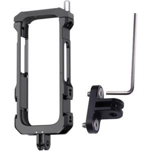 MEVRONISSHOP-Cage de cadre utilitaire en alliage d'aluminium pour Insta360 X3 Cold Shoe Bezel Mount Case de protection cadre panoramique accessoires de cam&eacute;ra d'action - Neuf