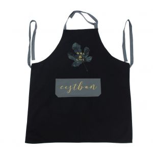 HJLIAN Tabliers de cuisine simples et elegants en coton, sans manches, epais et impermeables, avec poche (noir) - Neuf